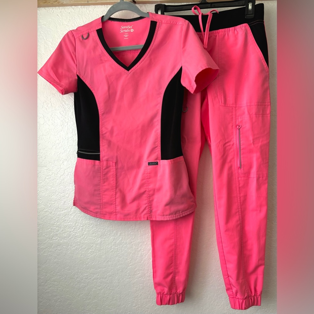 Bright Pink Scrub set